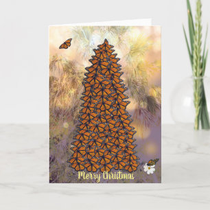 Papillons Monarque Carte Arbre de Noël