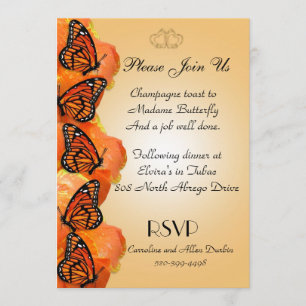 Papillons Monarque Invitation