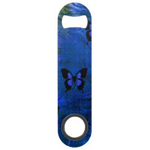 Papillons noires et bleus foncés