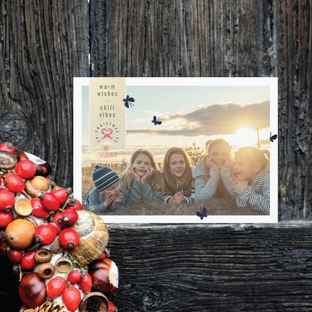 Papillons Photo Carte de Noël (Créateur téléchargé)