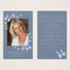 Papillons Photo Funeral Memorial Prayer Card