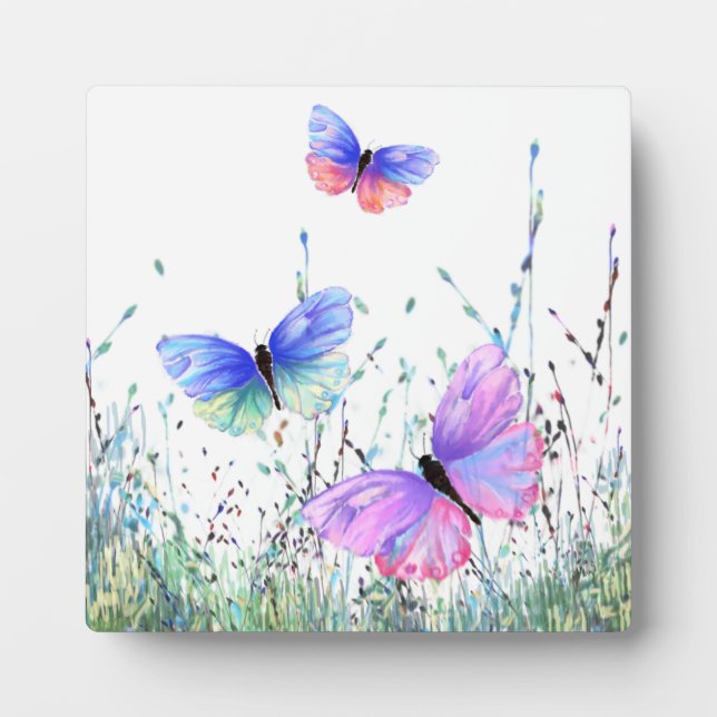 Papillons printaniers volant dans la Plaque nature (Devant)