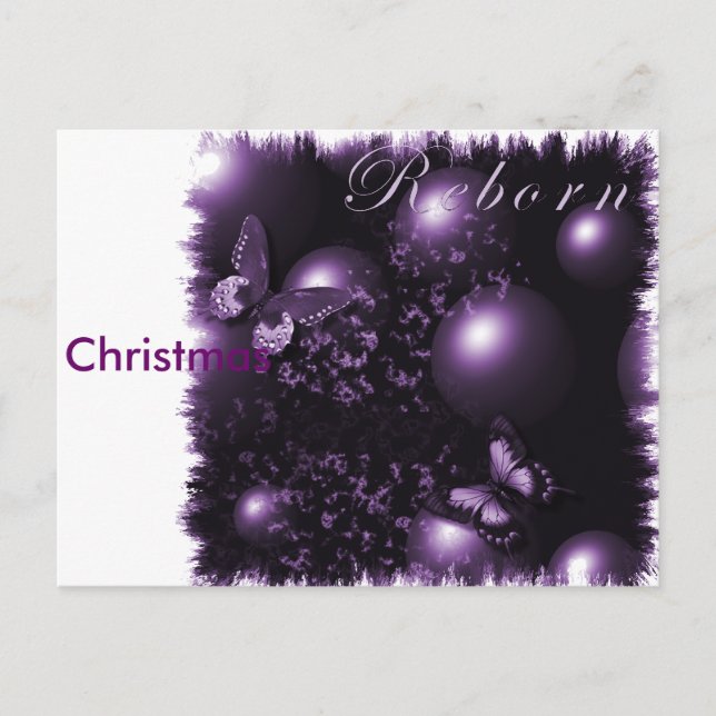 Papillons renaissants Christian Art Purple Carte p (Devant)