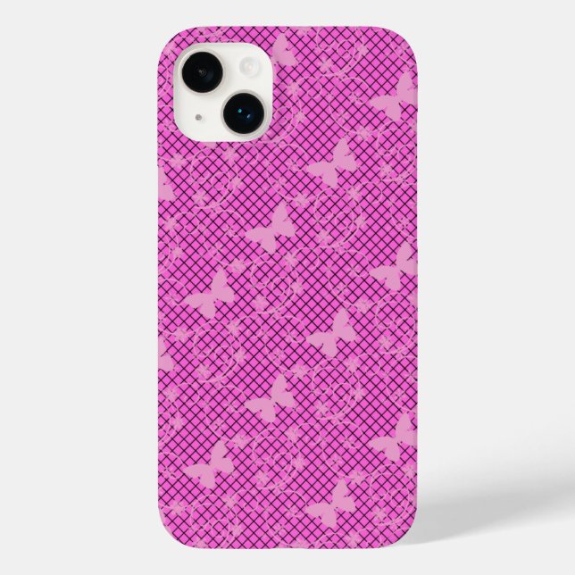 Papillons rose dentelle Samsung Galaxy Coque (Verso)