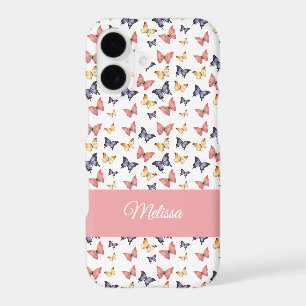 Papillons Rose Violet Nom Personnalisé