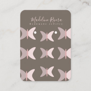Papillons roses Cartes d'affichage de l'oreille ar