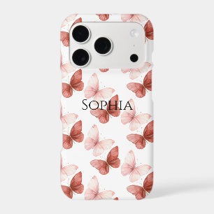 Papillons roses rouges
