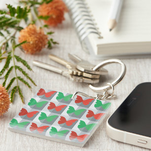 Papillons rouges et verts