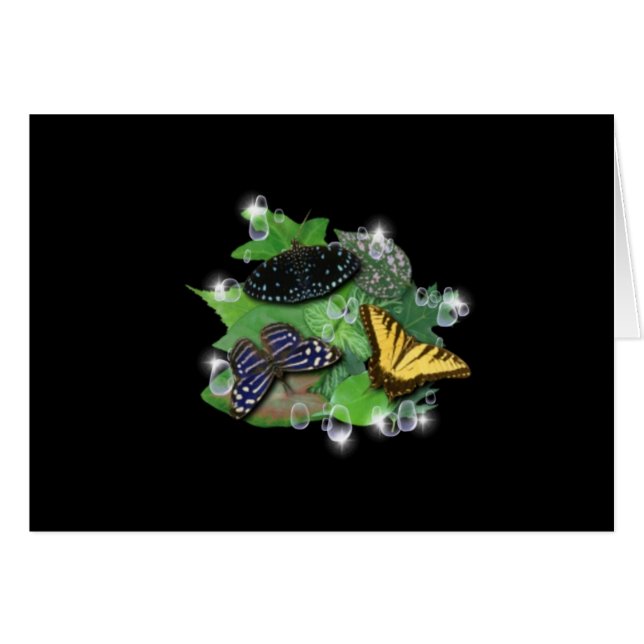 Papillons sur Feuille (Devant horizontal)