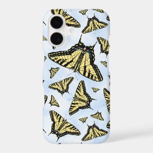 Papillons Swallowtail Jaunes Ciel Bleu