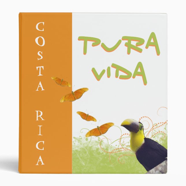 Papillons Toucan Classeur du Costa Rica Pura Vida (Devant)
