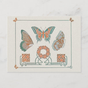 Papillons Verneuil Art Nouveau Cartes postales