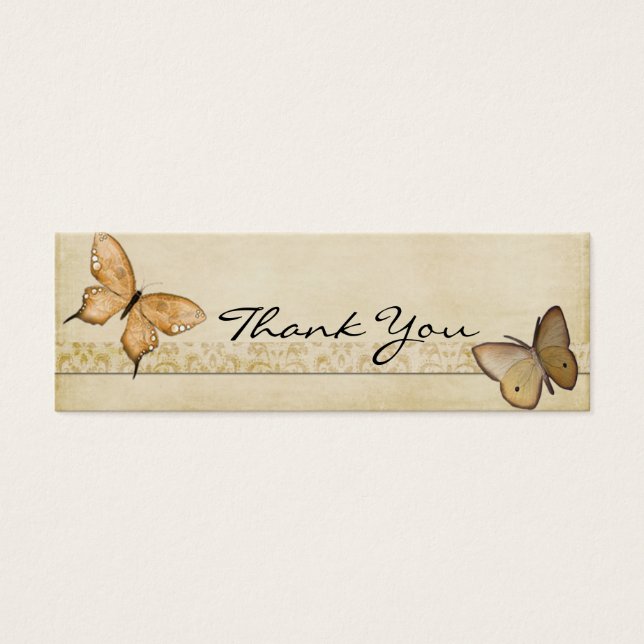 Papillons vintages Merci note (Devant)