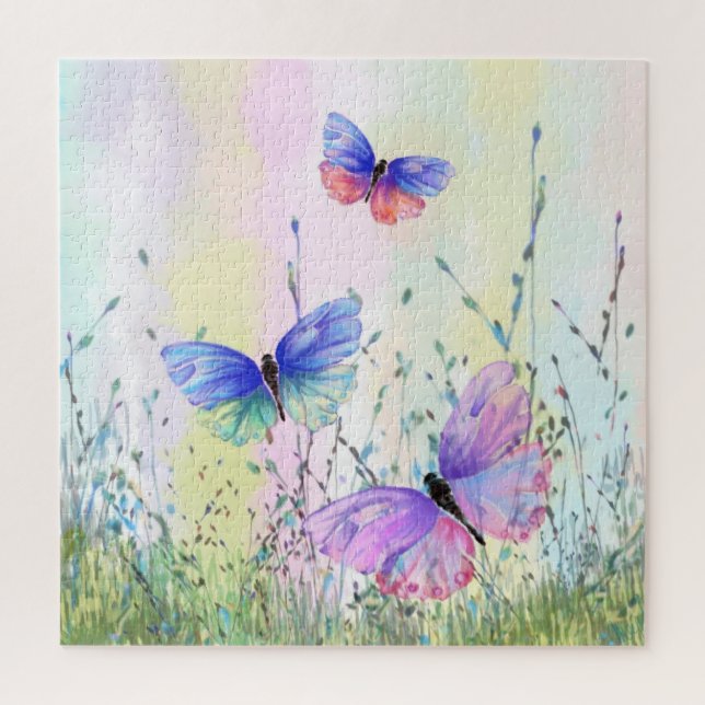 Papillons volant dans la nature Jigsaw Puzzle Prin (Vertical)