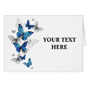 Papillons volants bleus Morpho