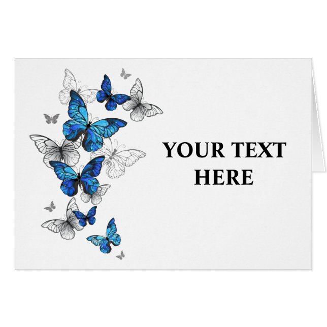 Papillons volants bleus Morpho (Devant Horizontal)