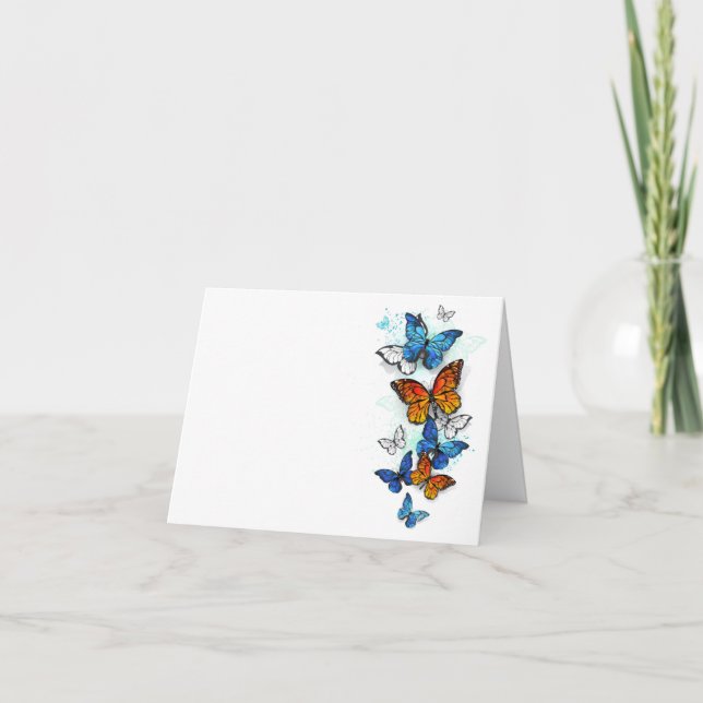 Papillons volants Morpho et Monarch (Devant)