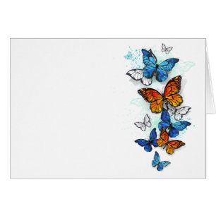 Papillons volants Morpho et Monarch