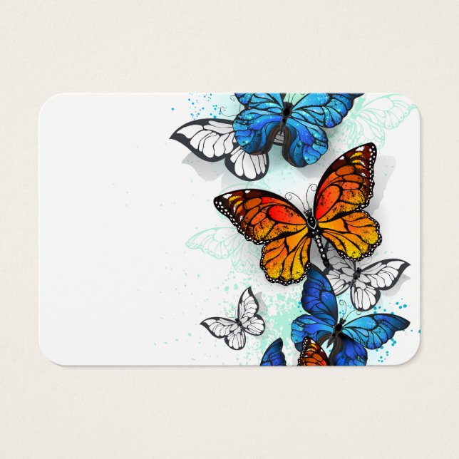 Papillons volants Morpho et Monarch (Devant)