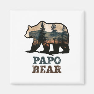 Papo Bear Vintage Retro Funny Magnet