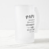 Papou | Funny Grandfather Is For Old Guys Frosted Glass Beer Mug (Front Right)