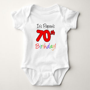 Papou's 70th Birthday Baby Bodysuit