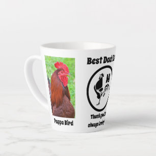 Pappa Rooster Best Dad Ever Photo Name Latte Mug