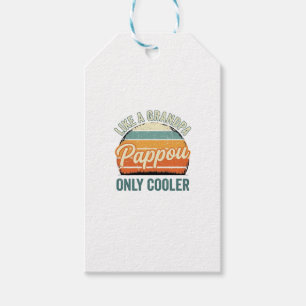 Pappou Like a Grandpa Only Cooler Vintage Shirt_1 Gift Tags