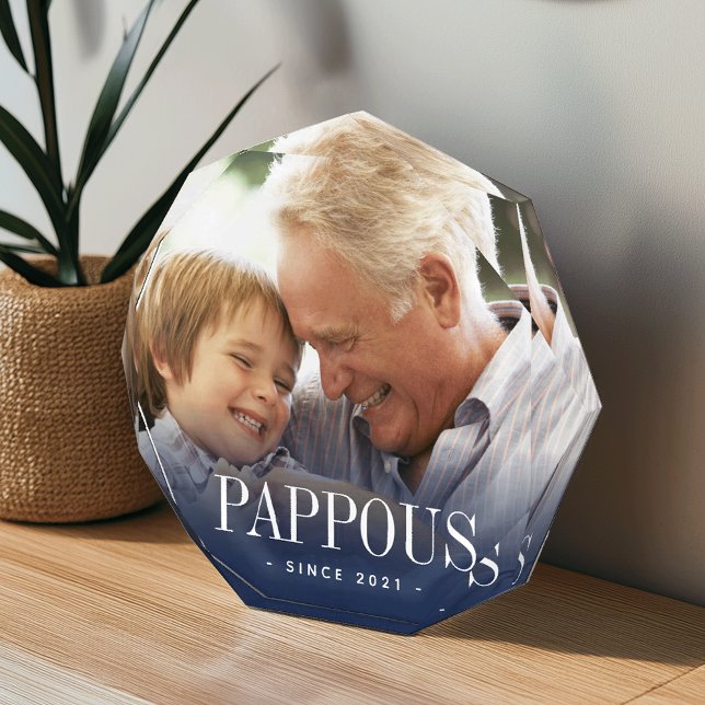 Pappous Grandpa Year Established Photo Block (Creator Uploaded)