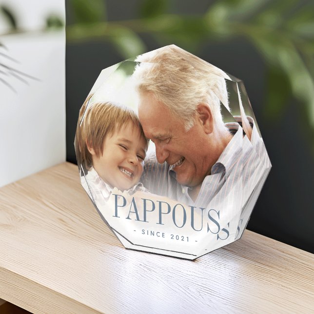Pappous Grandpa Year Established Photo Block (Creator Uploaded)