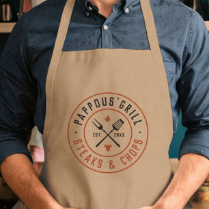 Pappous' Grill Personalized Year Established Standard Apron