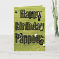 Pappous Happy Birthday Lawn Bowls Card,