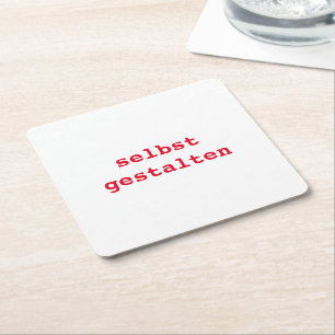  Pappuntersetzer   selbst gestalten Square Paper Coaster