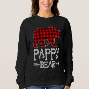 Pappy Bear Christmas Pajama Red Plaid Buffalo Fami Sweatshirt
