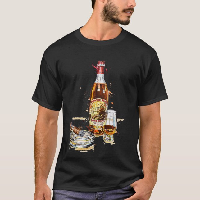 Pappy & Cigar Painting, Blantons, Buffalo Trace T-Shirt (Front)