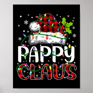 Pappy Claus Christmas Lights Matching Family Xmas  Poster