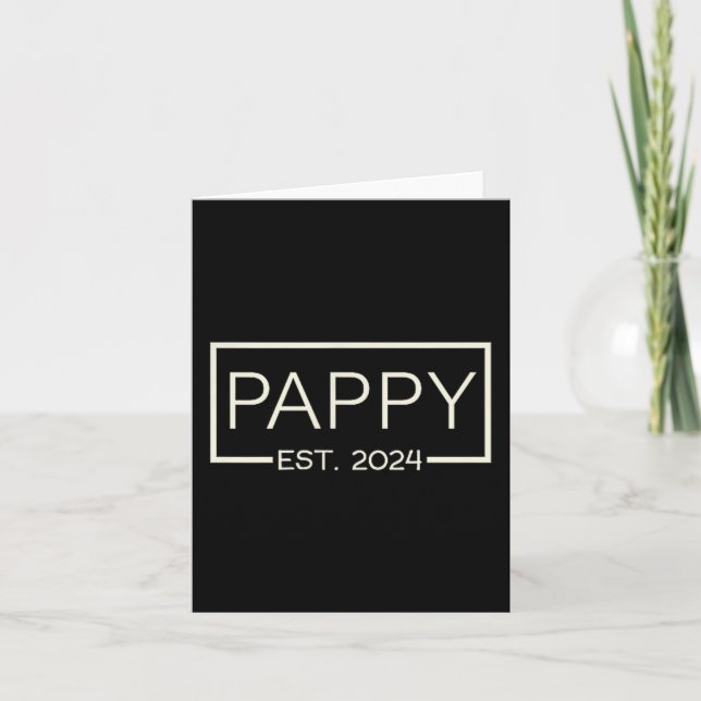 Pappy Est 2024 New Dad Father's Day Men Cket  Card (Front)