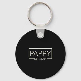 Pappy Est 2024 New Dad Father's Day Men Cket Keychain