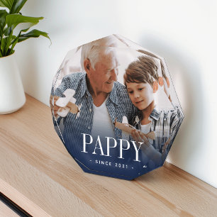 Pappy Grandpa Year Established Photo Block