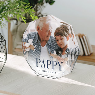 Pappy Grandpa Year Established Photo Block