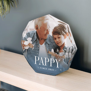 Pappy Grandpa Year Established Photo Block