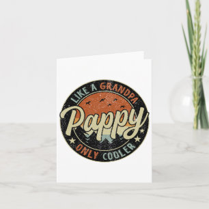 Pappy Like A Grandpa Only Cooler Vintage Retro Fat Card