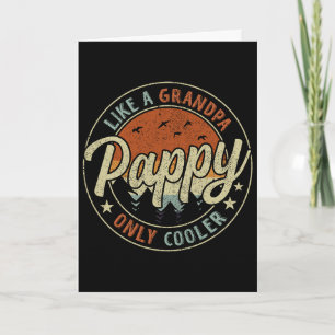 Pappy Like A Grandpa Only Cooler Vintage Retro Fat Card