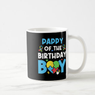 Pappy Of The Birthday Boy Autism Awareness Puzzle  Coffee Mug