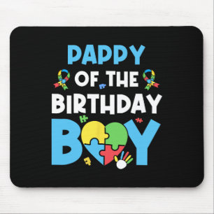 Pappy Of The Birthday Boy Autism Awareness Puzzle Mouse Pad