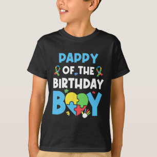 Pappy Of The Birthday Boy Autism Awareness Puzzle T-Shirt