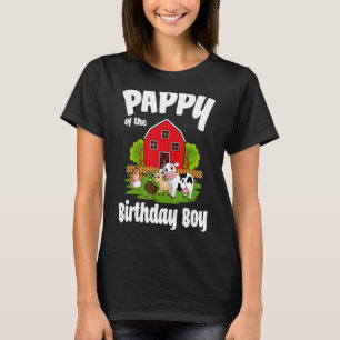 Pappy Of The Birthday Boy Farm Animal Bday Party C T-Shirt