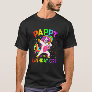 Pappy of the Birthday Party Girl Dabbing Unicorn T-Shirt
