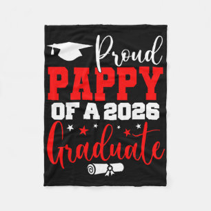 Pappy Senior 2026 Proud Pappy Of A Cl Of 2026 Grad Fleece Blanket