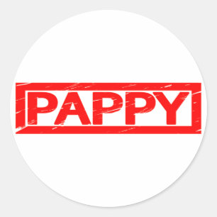 Pappy Stamp Classic Round Sticker